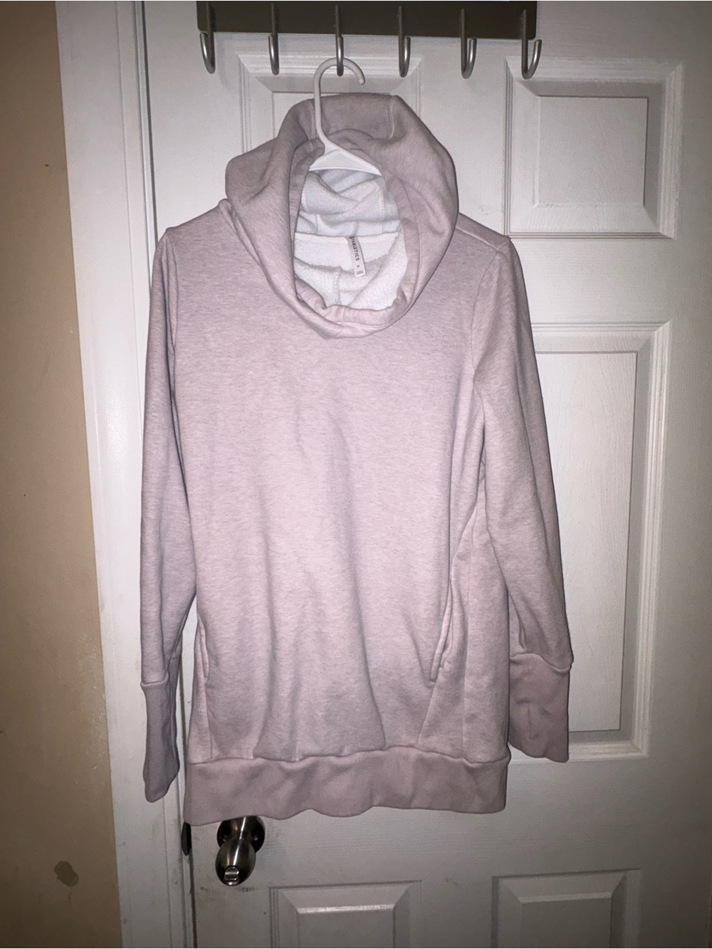 Fabletics Pale Pink Cowl Neck Pullover Hoodie